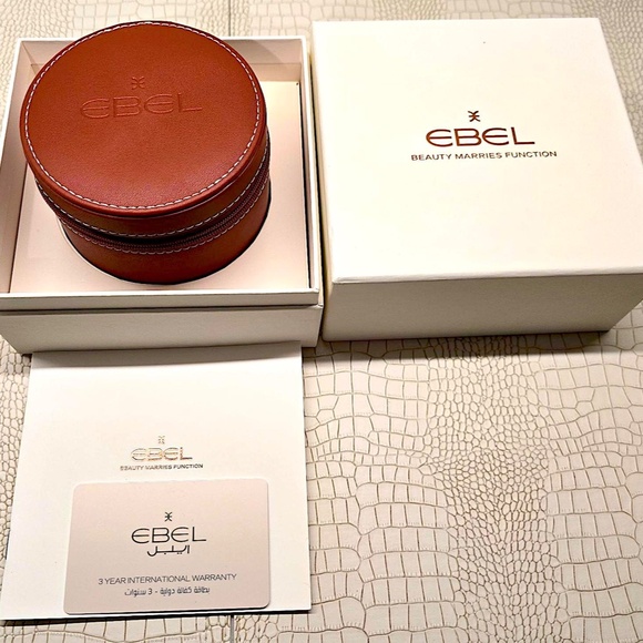 Rare "Blue Face" EBEL E-Type Men's Chronograph Model 9137C51/6316 Skeleton Back - Picture 16 of 16